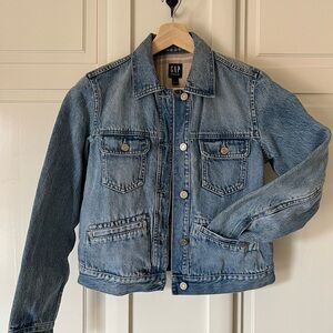 GAP Denim Jacket - Plaid Cotton Lining